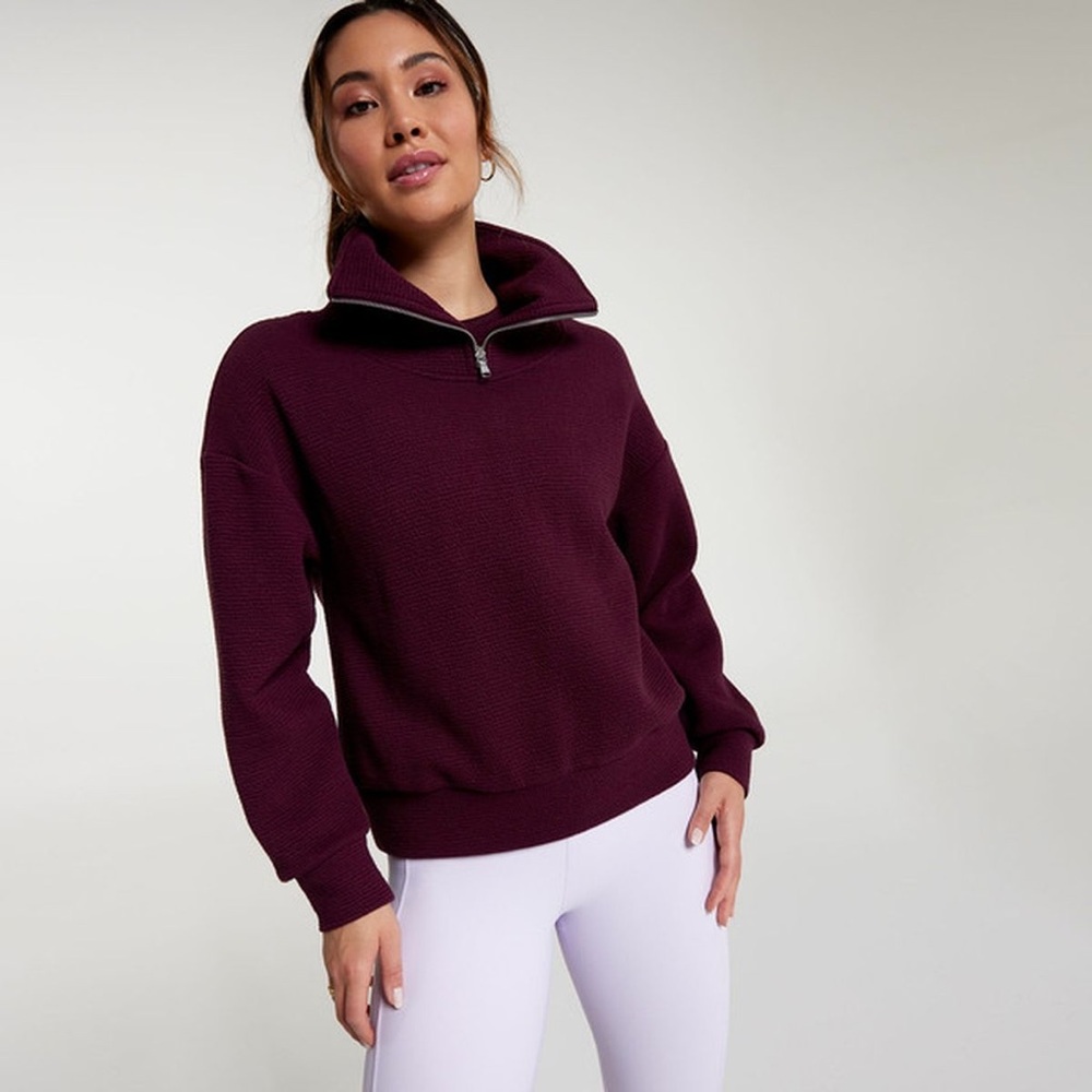 Calia Cloud Luxe Partial-Zip Pullover Sweatshirt - image 1